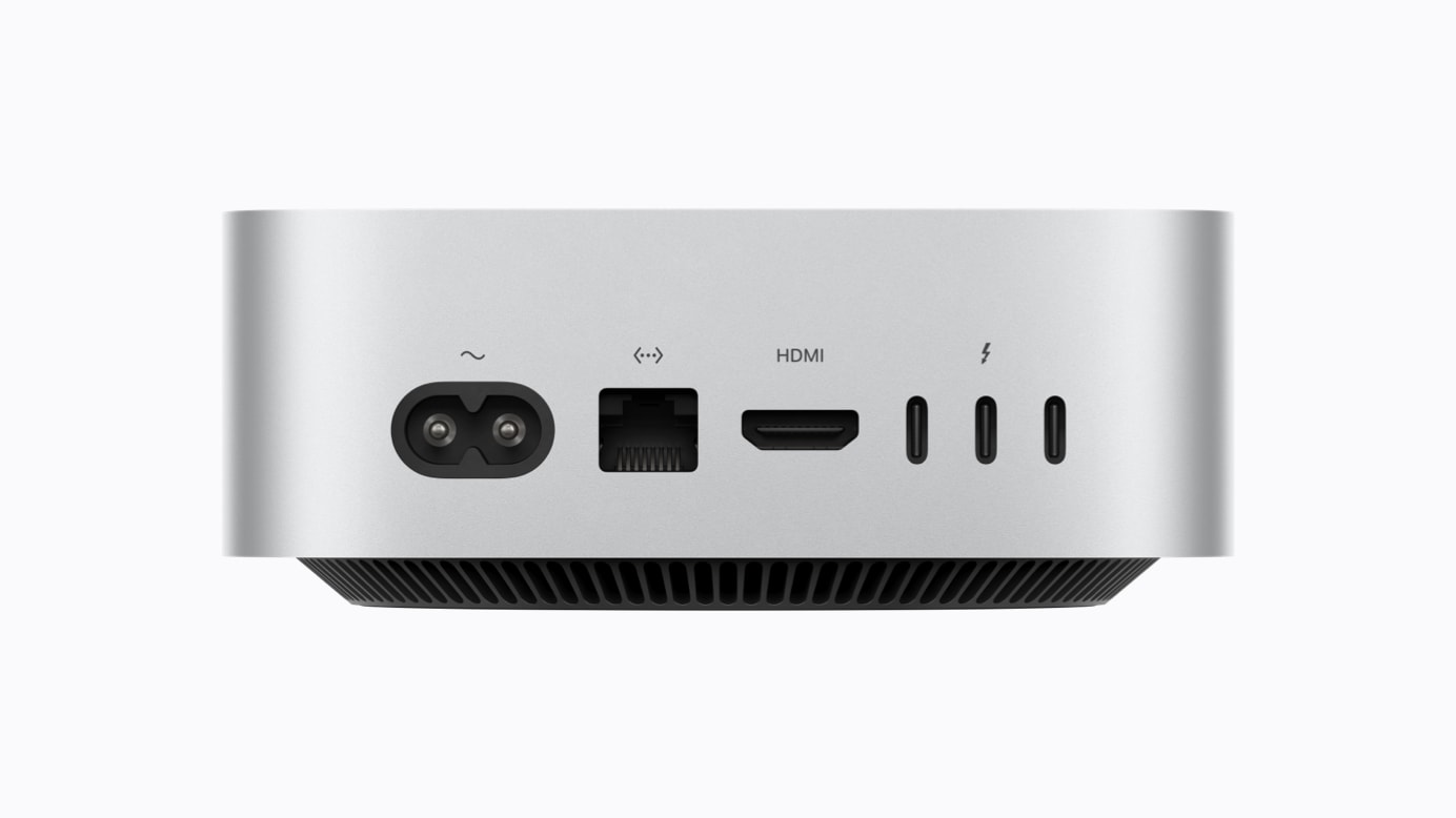 2026 Mac mini 후면 포트 공식 이미지