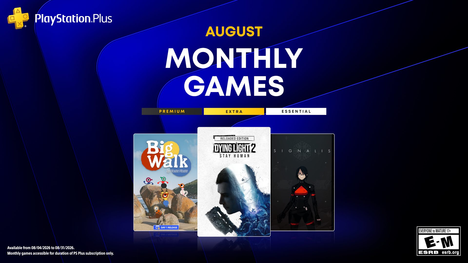 PlayStation Plus 8월 월간 게임 공식 이미지
