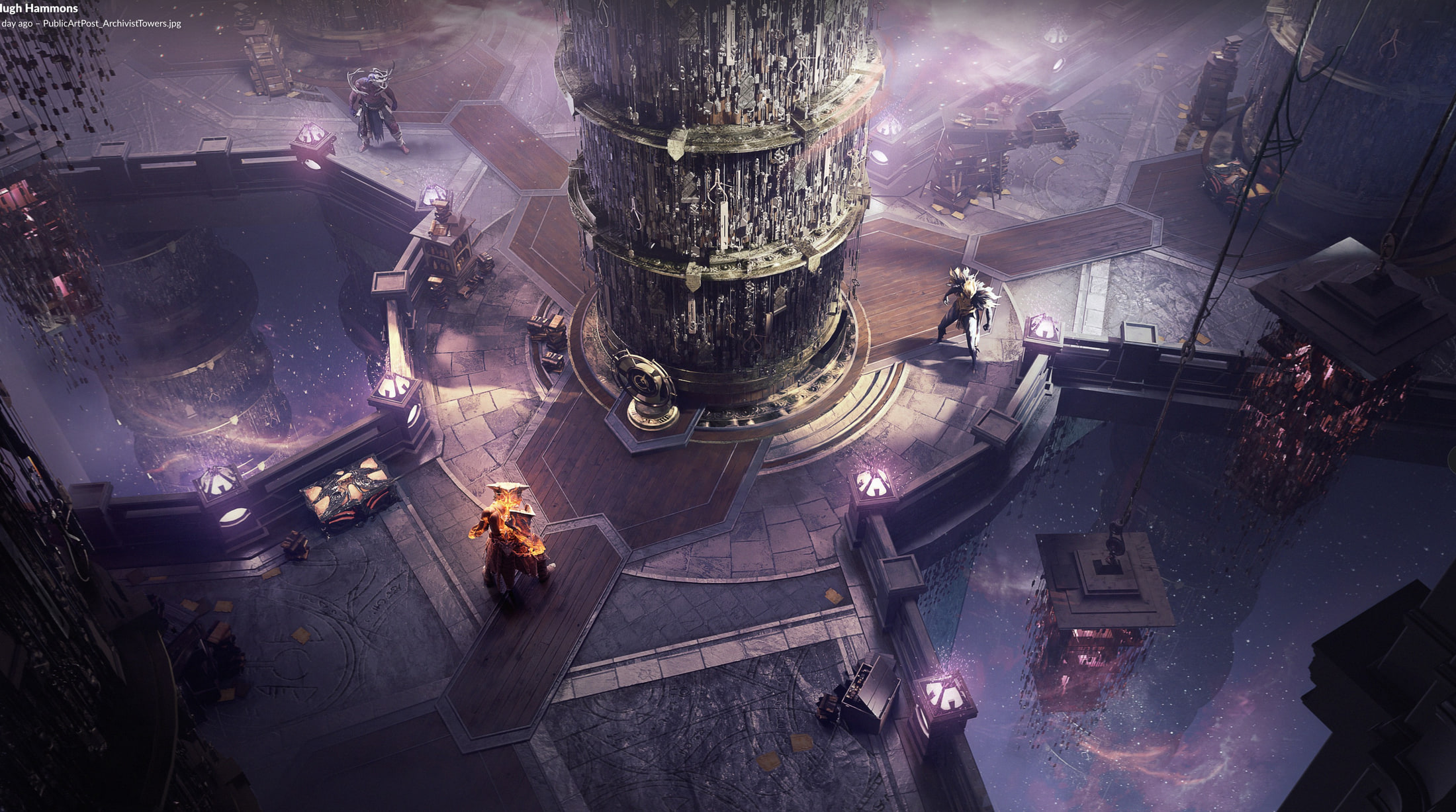 알케론의 Tower Architecture와 전투 공간을 묘사한 공식 Concept Art