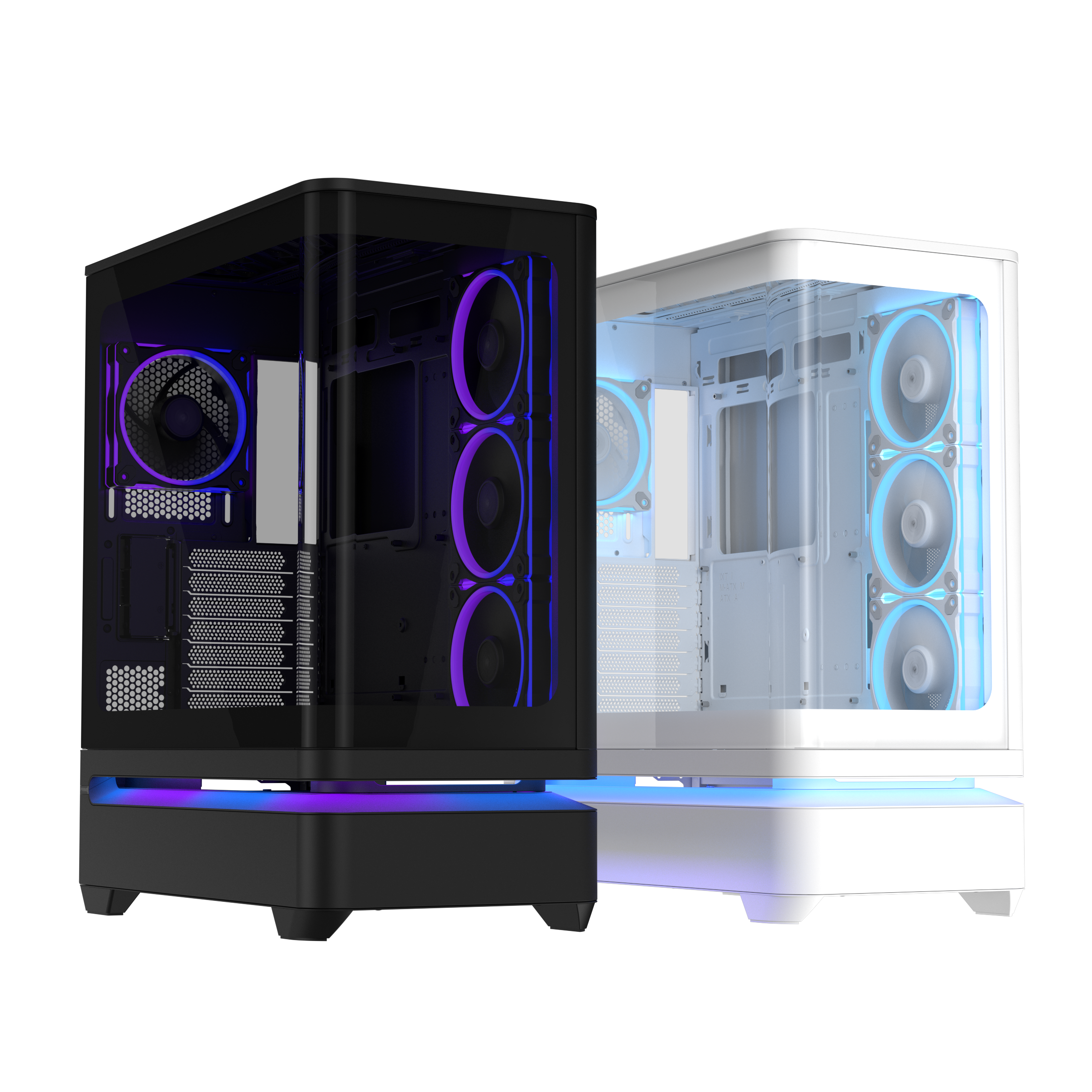 ASUS Prime AP304 ARGB 블랙 곡면 유리와 ARGB 팬