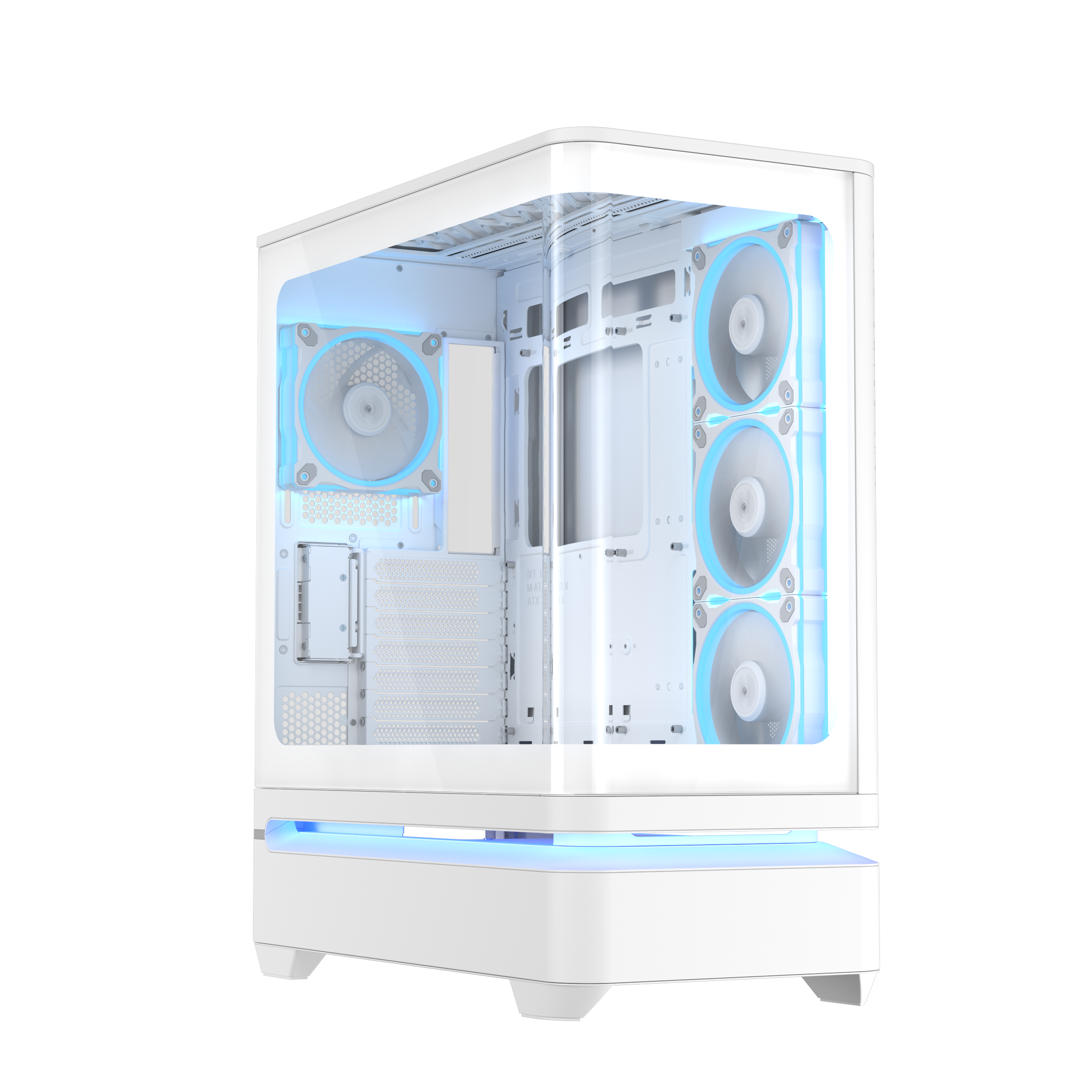 ASUS Prime AP304 ARGB 화이트 내부와 측면 팬