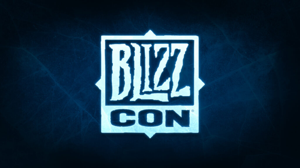 BlizzCon 2026 공식 로고와 행사 배경 이미지