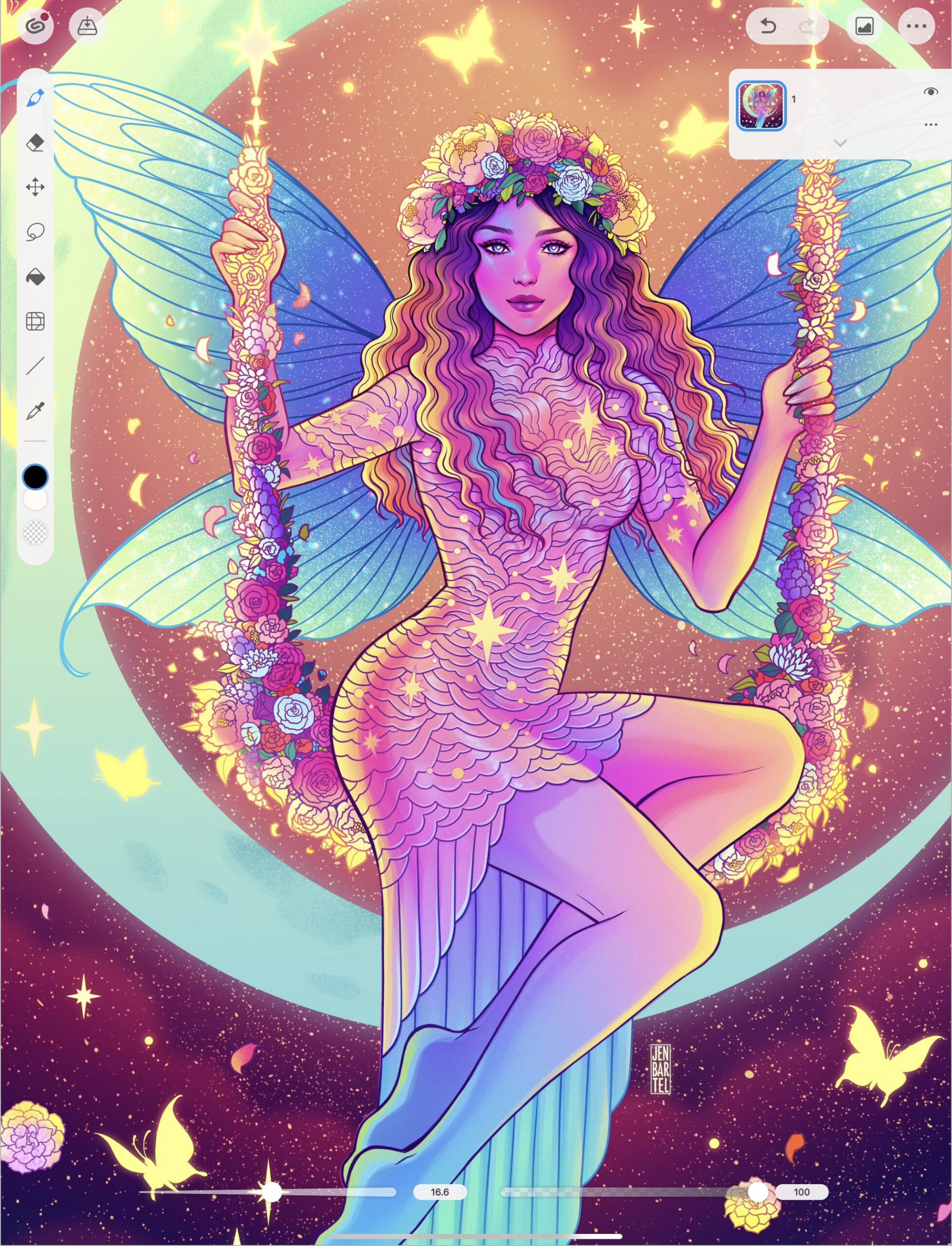 CLIP STUDIO PAINT 태블릿 심플 모드의 캔버스와 도구 배치
