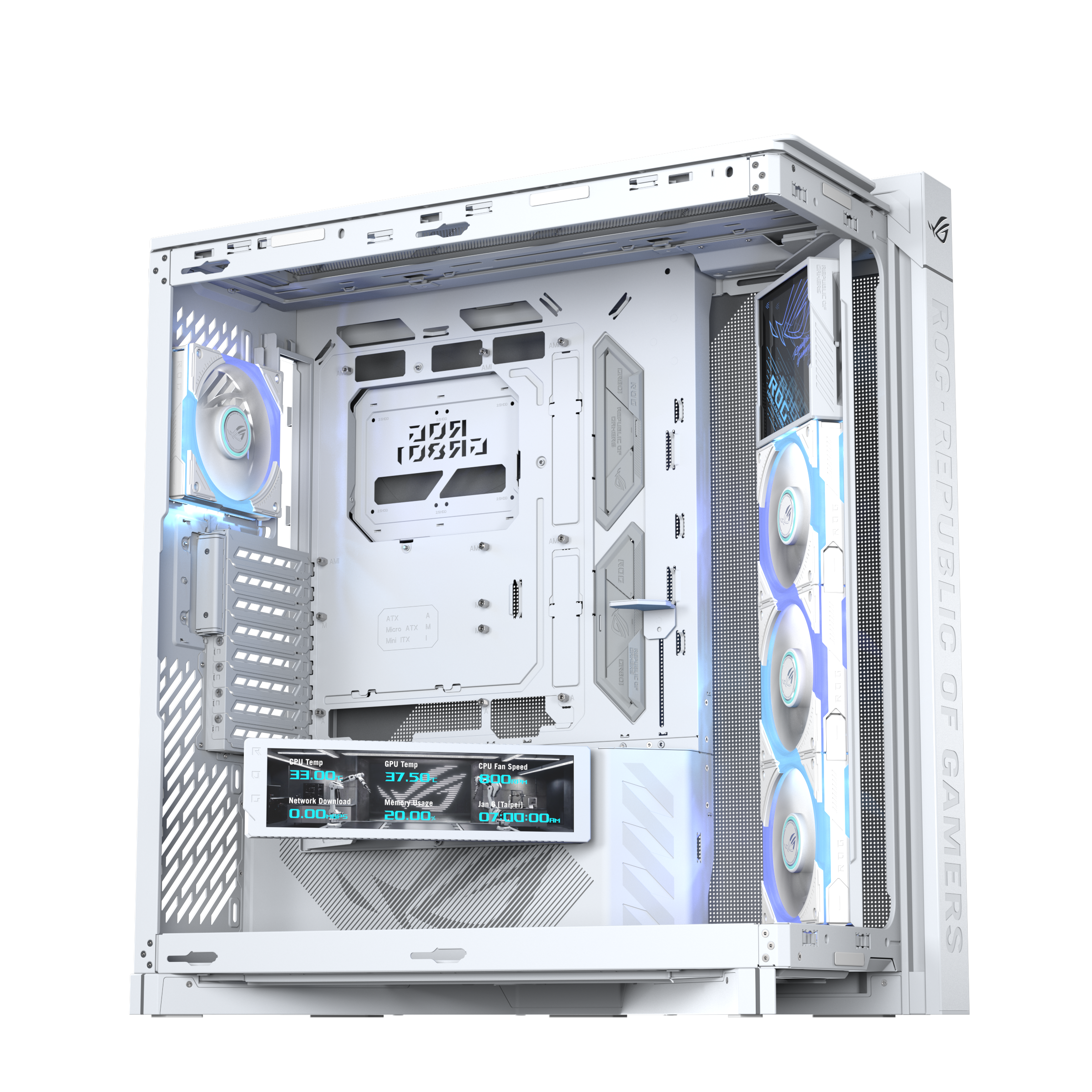 ROG Cronox ARGB 화이트 파노라마 섀시