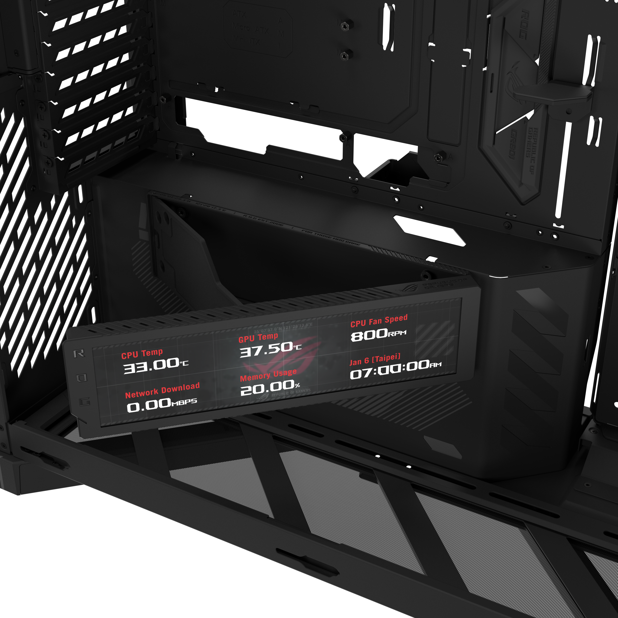 ROG Cronox ARGB 블랙 내부 구성