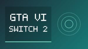 GTA VI의 Nintendo Switch 2 출시 가능성 분석을 추상 도형과 글자로 정리한 정보 카드