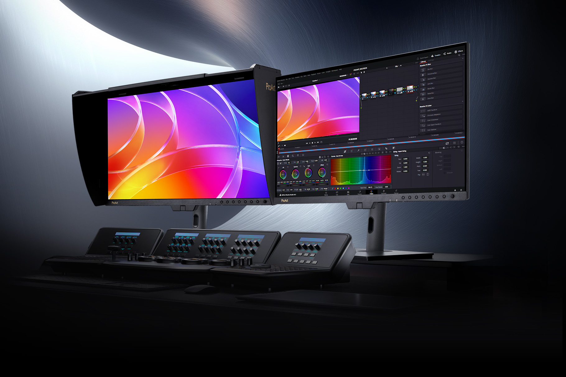 ProArt Display OLED PA27USD·PA32USD 듀얼 모니터 구성