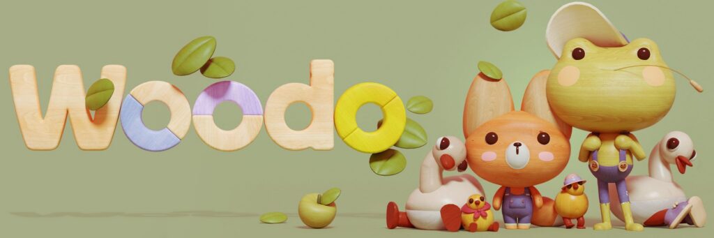 Woodo의 나무 디오라마 세계를 보여주는 공식 배포용 이미지