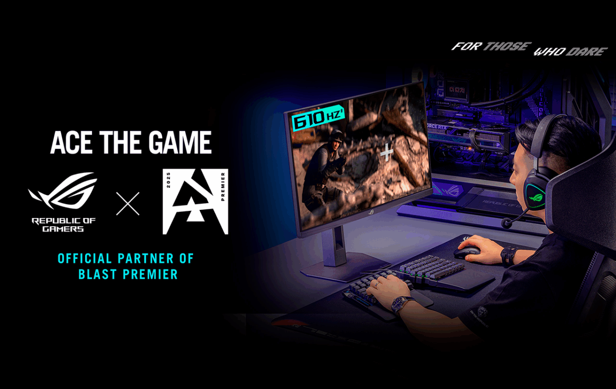 ROG Strix XG248QSG Ace 610Hz 모니터와 BLAST Premier 2025 협력 안내