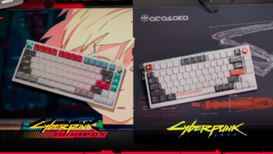 CORSAIR Cyberpunk 2077 Arasaka White와 Edgerunners 2 게이밍 기어 컬렉션