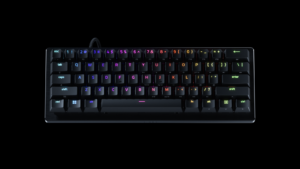 검은색 60% 배열의 Razer Huntsman V3 Pro Mini 8KHz 게이밍 키보드