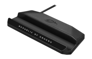 ROG Bulwark Dock DG310의 전면 거치대와 측면 버튼