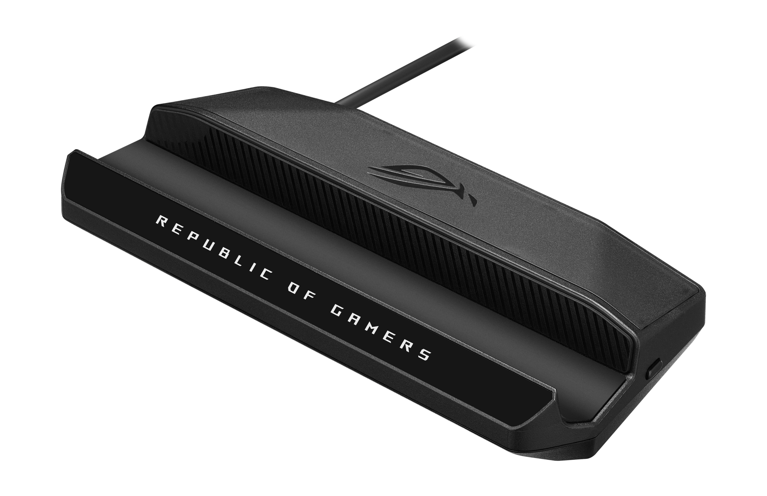 ROG Bulwark Dock DG310의 전면 거치대와 측면 버튼