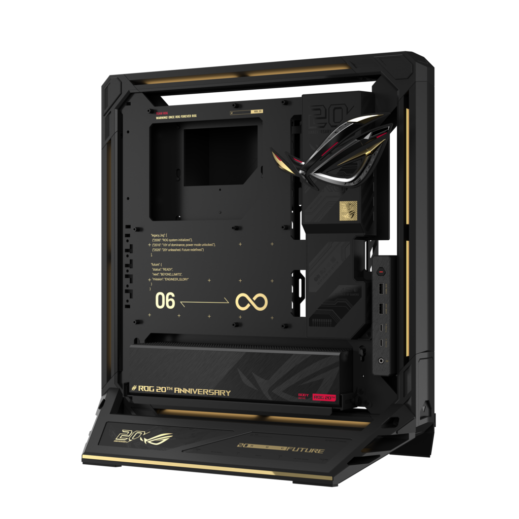ROG GR20 Edition 20 게이밍 PC 케이스 정면 사선 모습