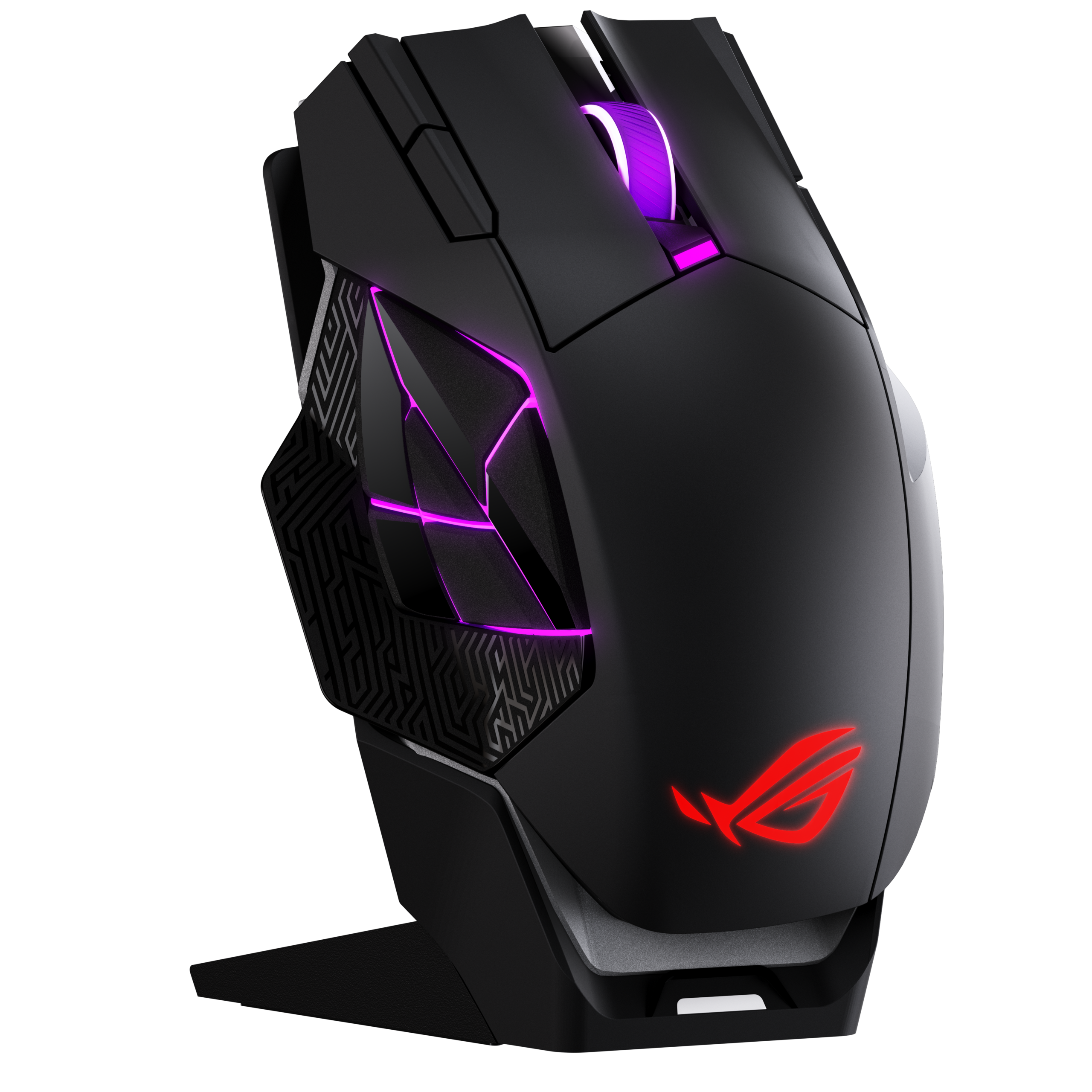 ROG Gladius IV Ace / ROG Spatha X 65K 비교 글에 사용된 ROG Spatha X 65K 게이밍 마우스와 무선 충전 도크