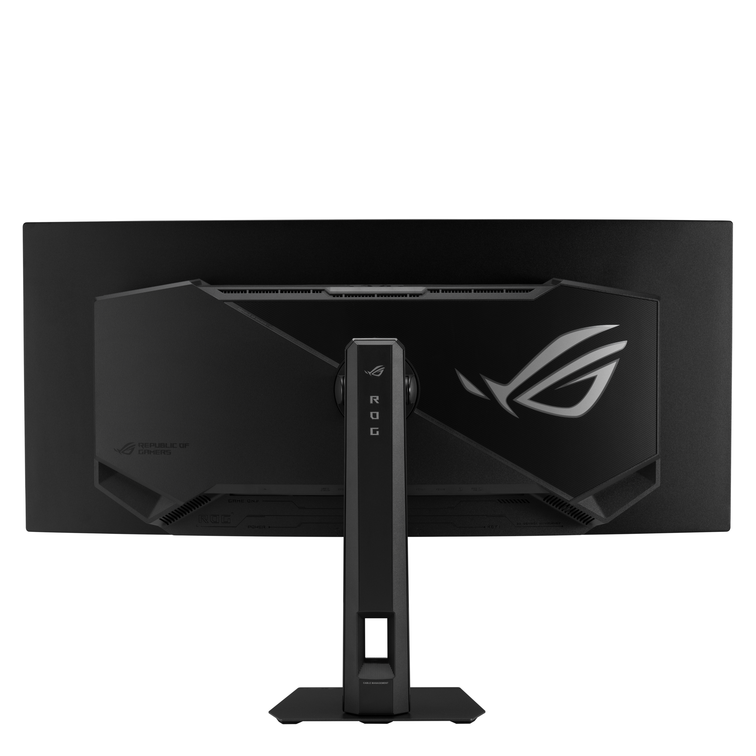ROG Strix OLED XG34WCDMS 모니터의 후면과 연결부